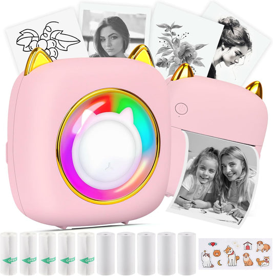 Pocket-sized Thermal Printer - Vibrant Prints Anywhere!