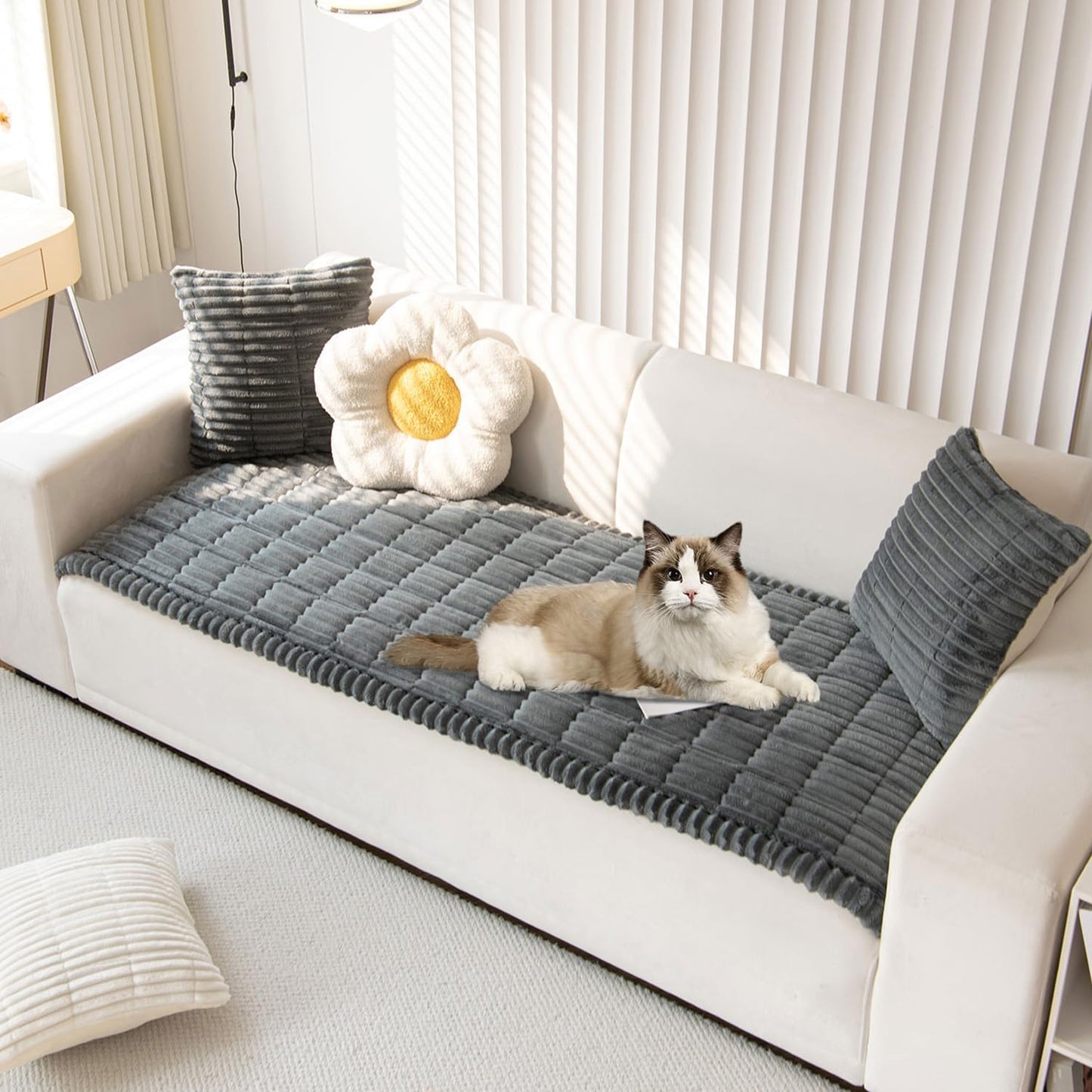 OTOB Couch Cover for Dogs Washable Non Slip Plush Sofa Cover