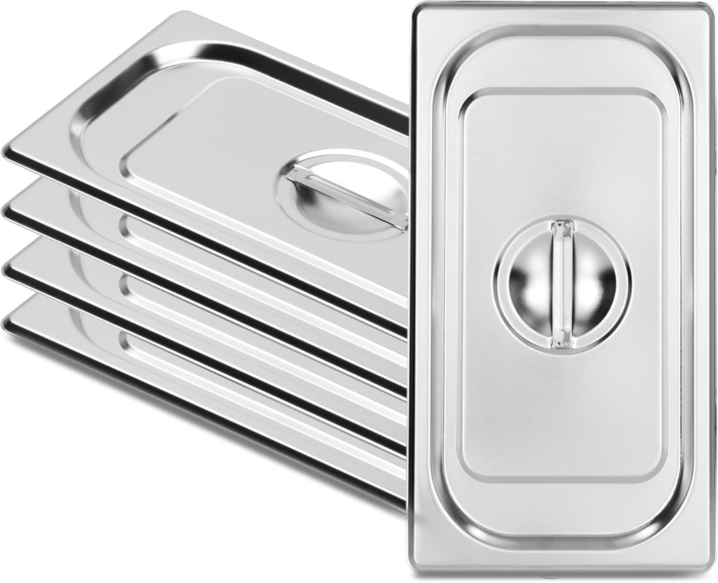 FUSON 4 Pack Steam Table Pan Covers for Food Storage and Serving
