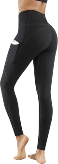 LINGSWALLOW High Waist Yoga Pants - Tummy Control & Pockets