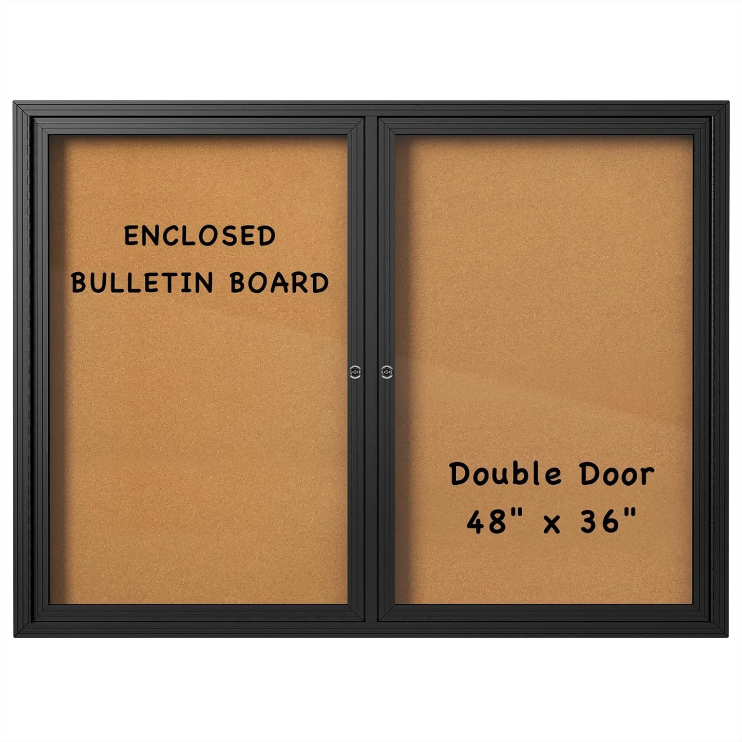 INNOVART Enclosed Bulletin Board 48x36 with Lockable Frame