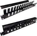 Electriduct 12 Slot Cable Manager 1U Server Rack Wire Management