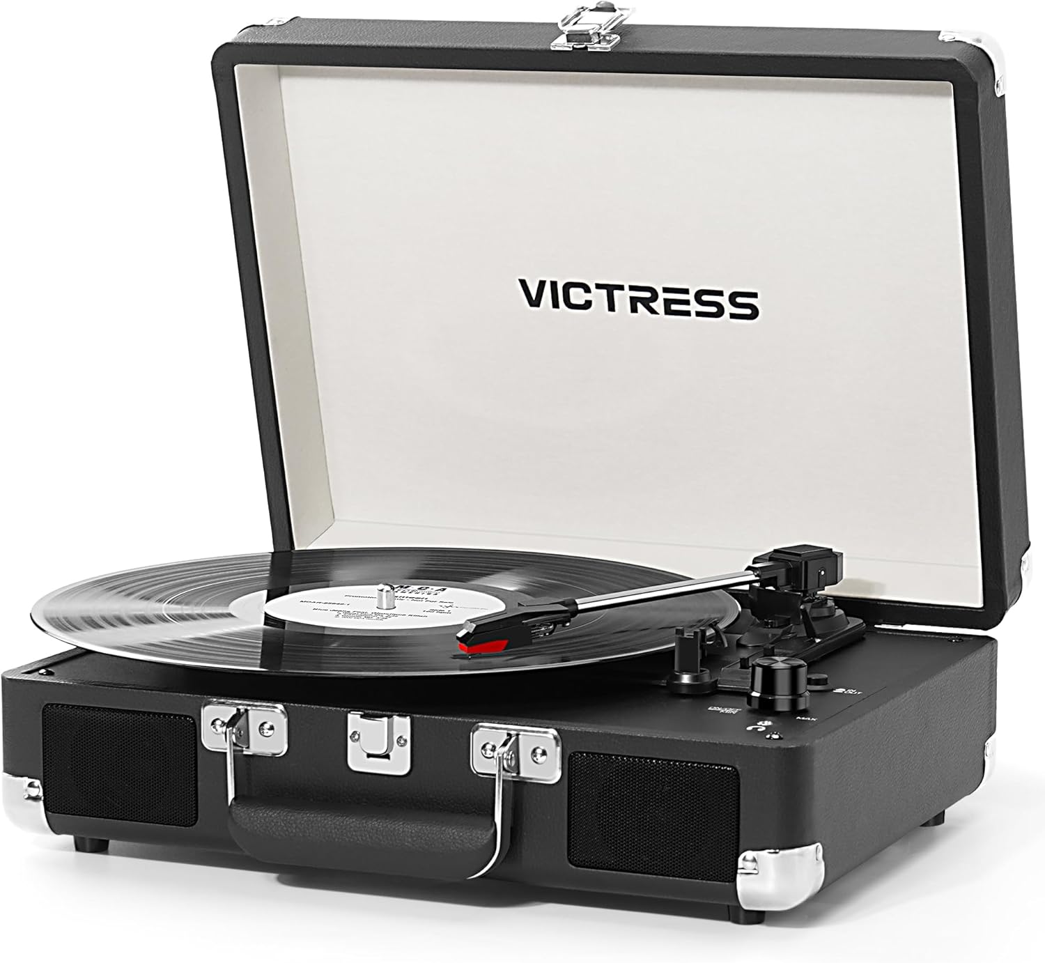 Bluetooth Vinyl Record Player with Recording and Speakers