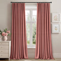 Dusty Rose Velvet Curtains 84 in Blackout Thermal Drapes - Room