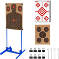 Atflbox Shooting Target Stand with 10pcs 17x25 in Targets - Adjustable