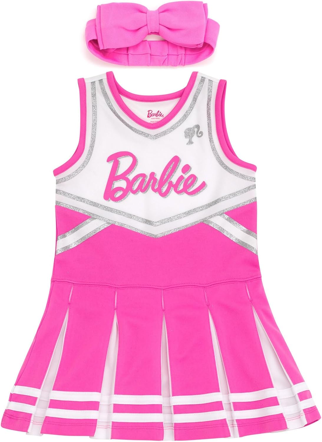 Barbie Girls Cheerleader Dress and Bow Outfit Set for Kids