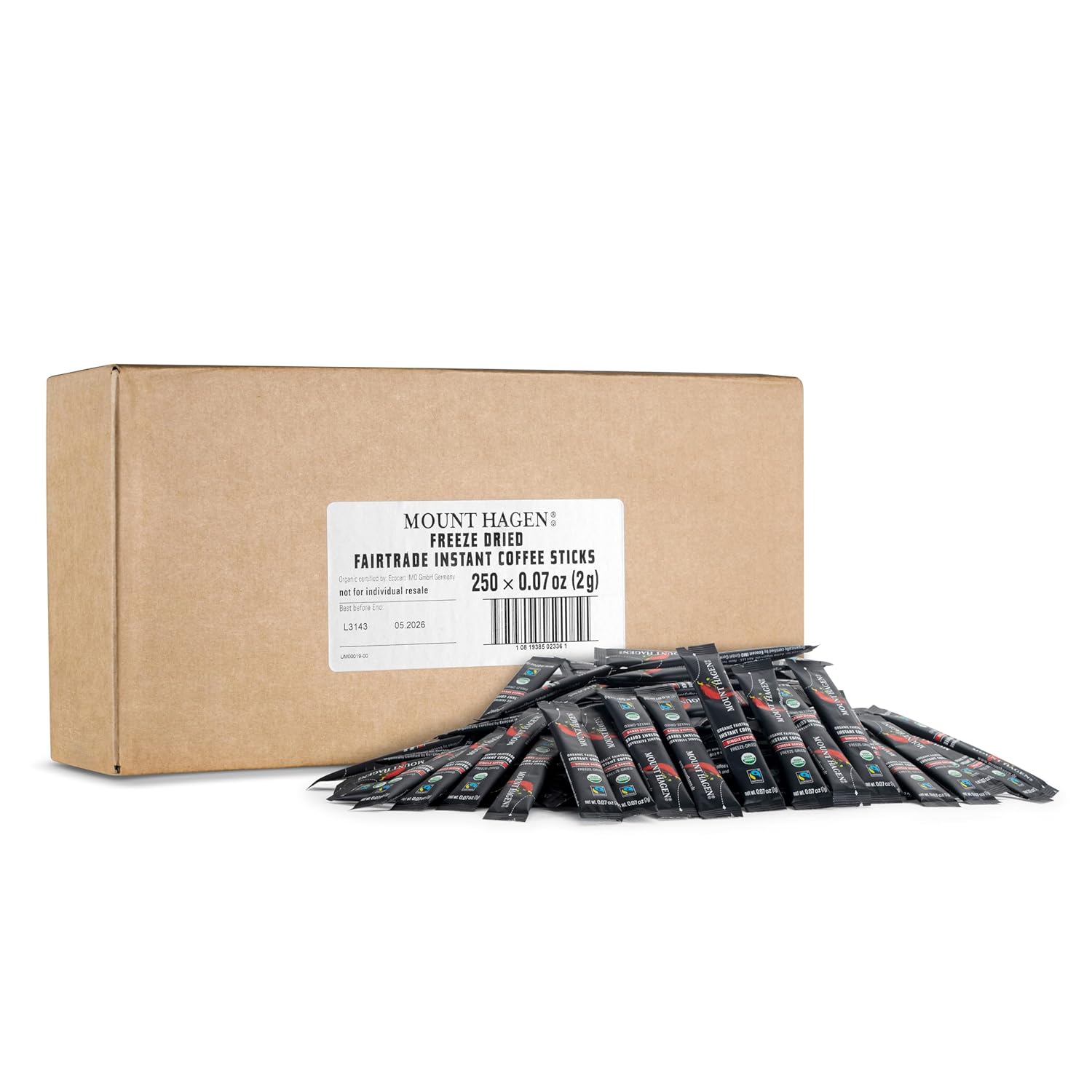 Mount Hagen Instant Coffee Packets - Eco-Friendly Organic Brew