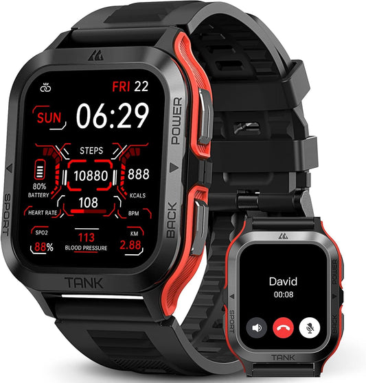 Rugged Military Smartwatch with 60 Days Battery and 50M Waterproof