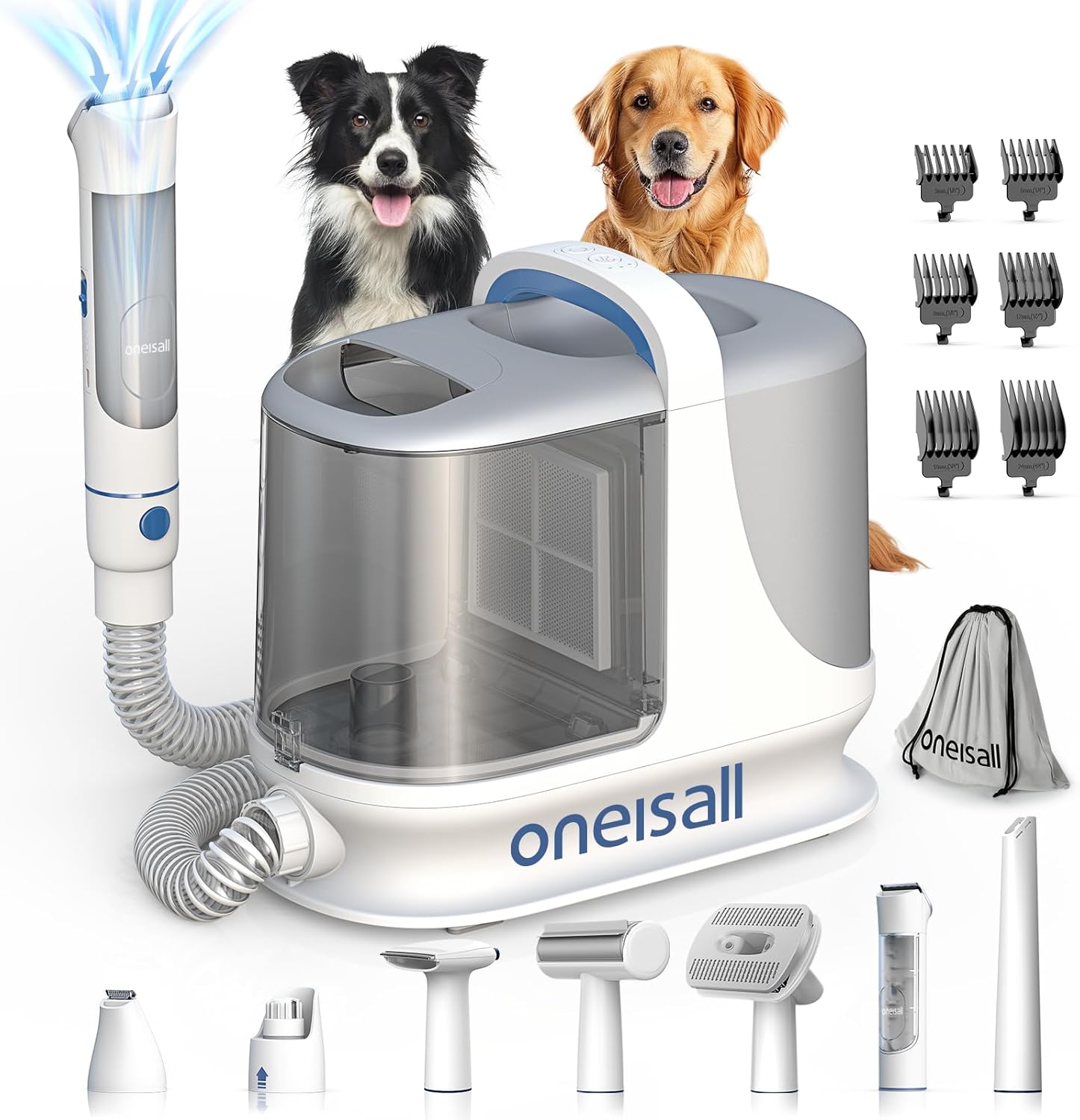 Powerful Dog Hair Vacuum & Grooming Kit