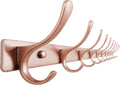 SKOLOO Wall Mounted Coat Rack - Heavy Duty 10 Hooks in Rose Gold