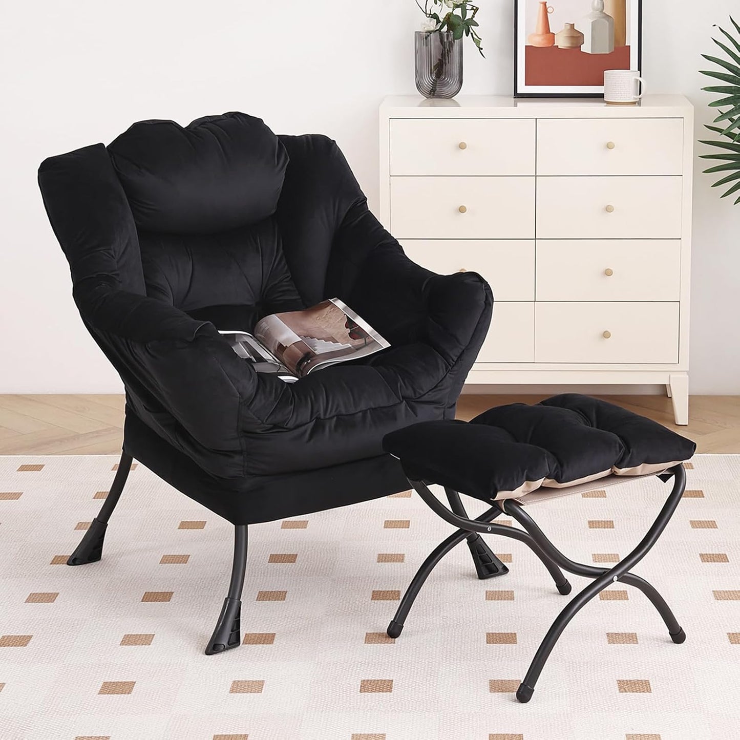 Furlide Lazy Chair with Ottoman for Ultimate Comfort