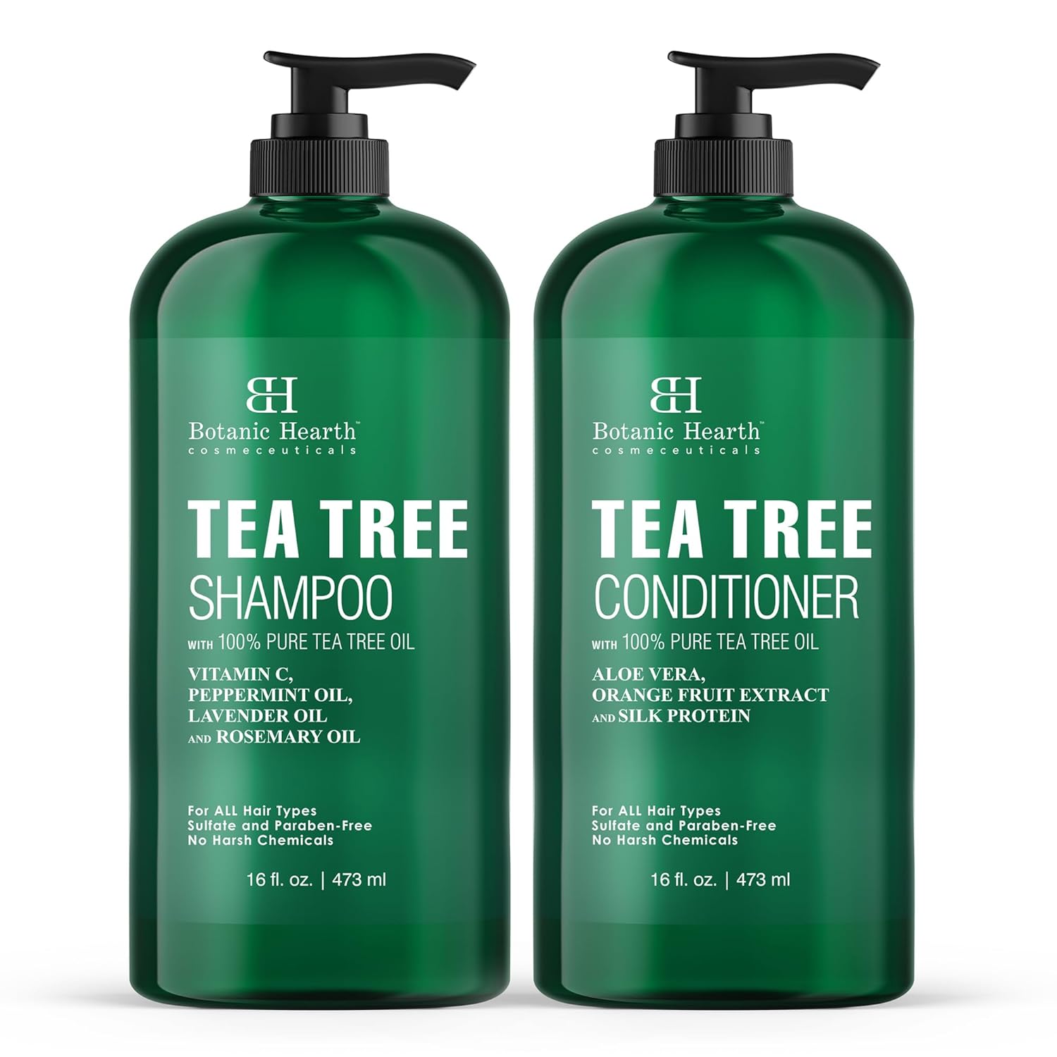 Tea Tree Oil Hair Care Set - Soothes Scalp, Sulfate Free - 16oz