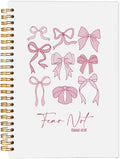 Coquette Pink Bow Notebook - Pink Preppy Spiral Journal