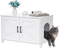 Homhedy Cat Litter Box Enclosure - Hidden Litter Box Furniture