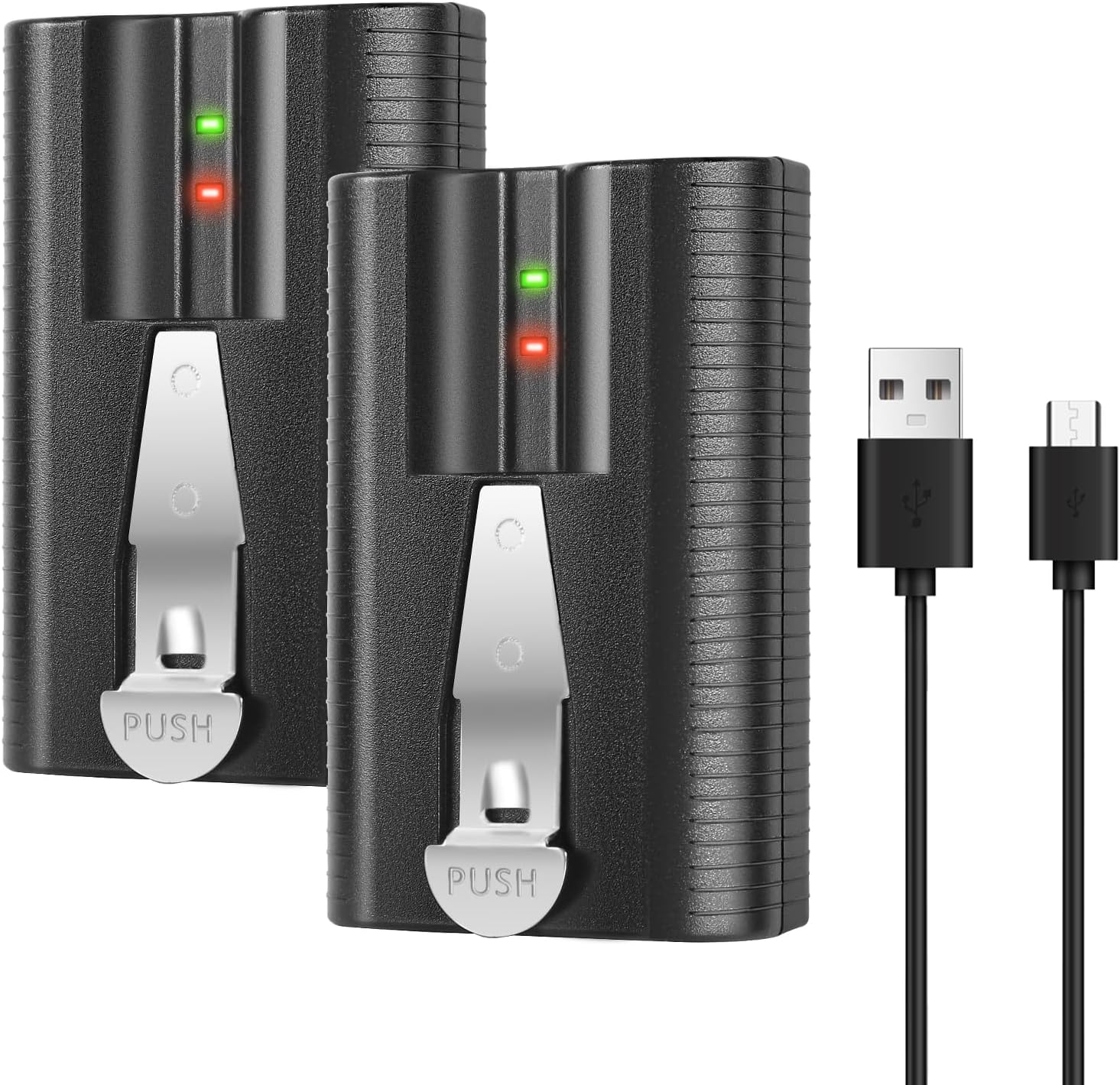 Long-lasting 6040mAh Ring Battery Duo + Cable