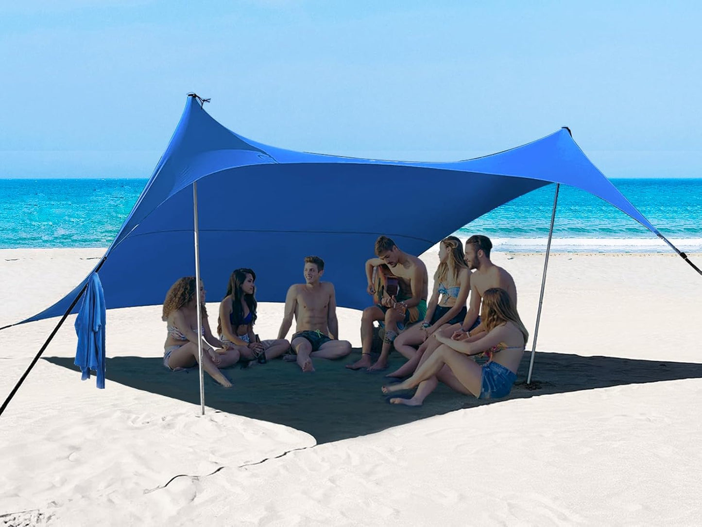 Windproof UPF50+ Beach Tent - Stable Shade for Fun!