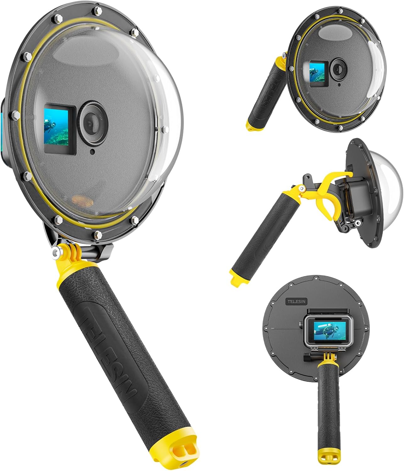 TELESIN Waterproof Dome Port for DJI Action Cameras - Dive Ready