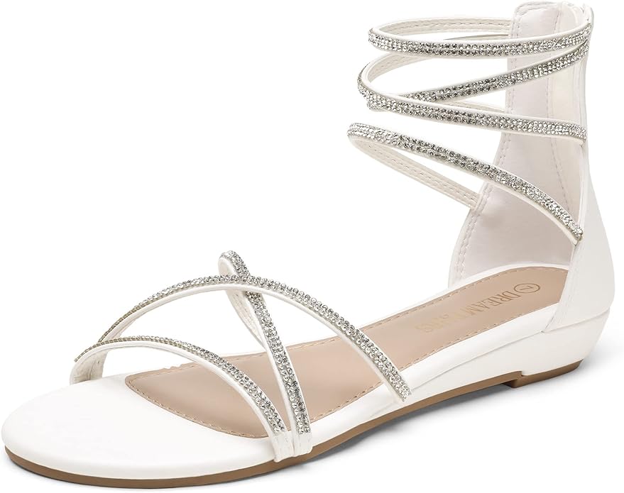 DREAM PAIRS Women's Ankle Strap Rhinestones Low Wedge Sandals Review