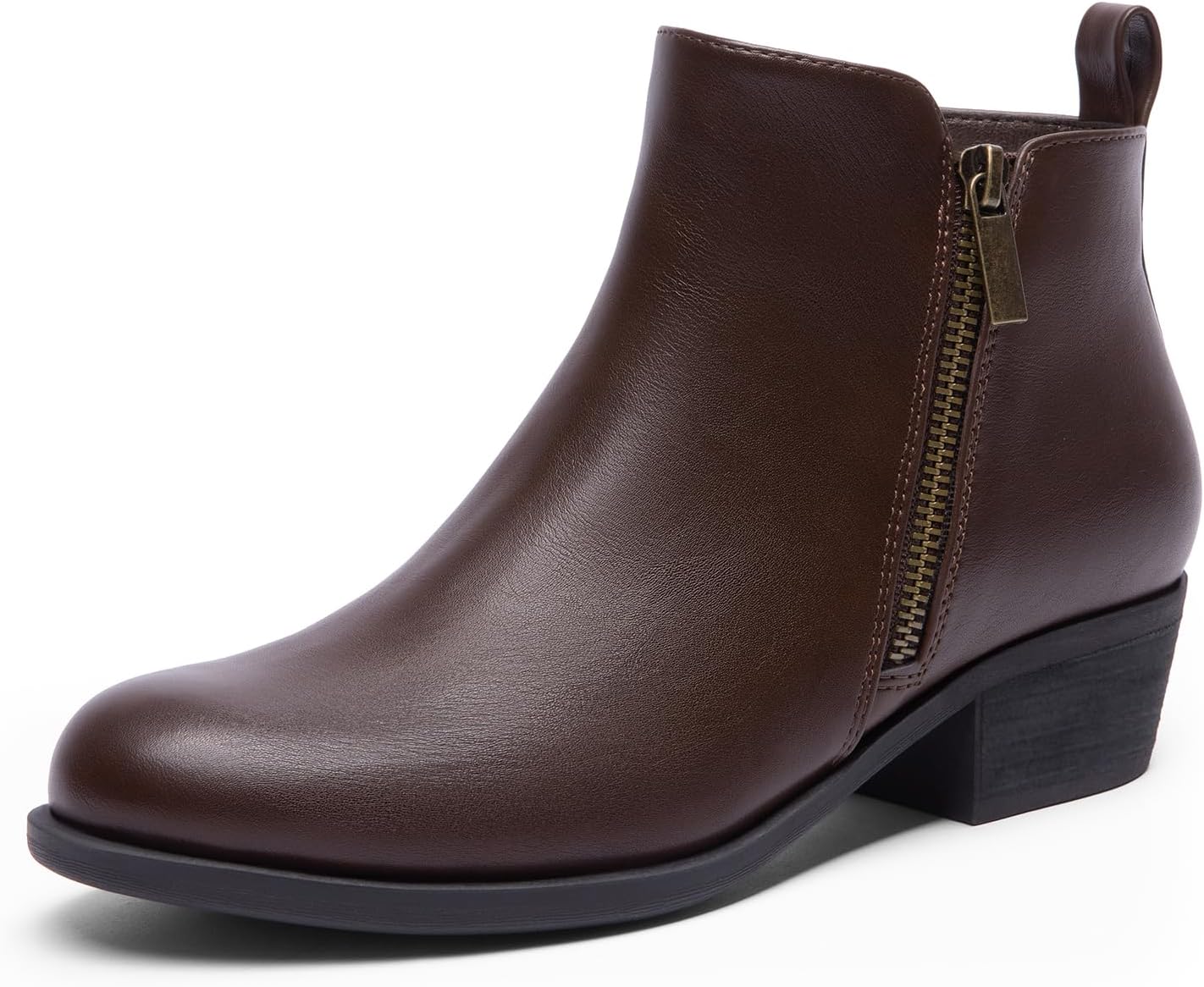 DREAM PAIRS Women's Classic Low Chunky Heel Ankle Boots