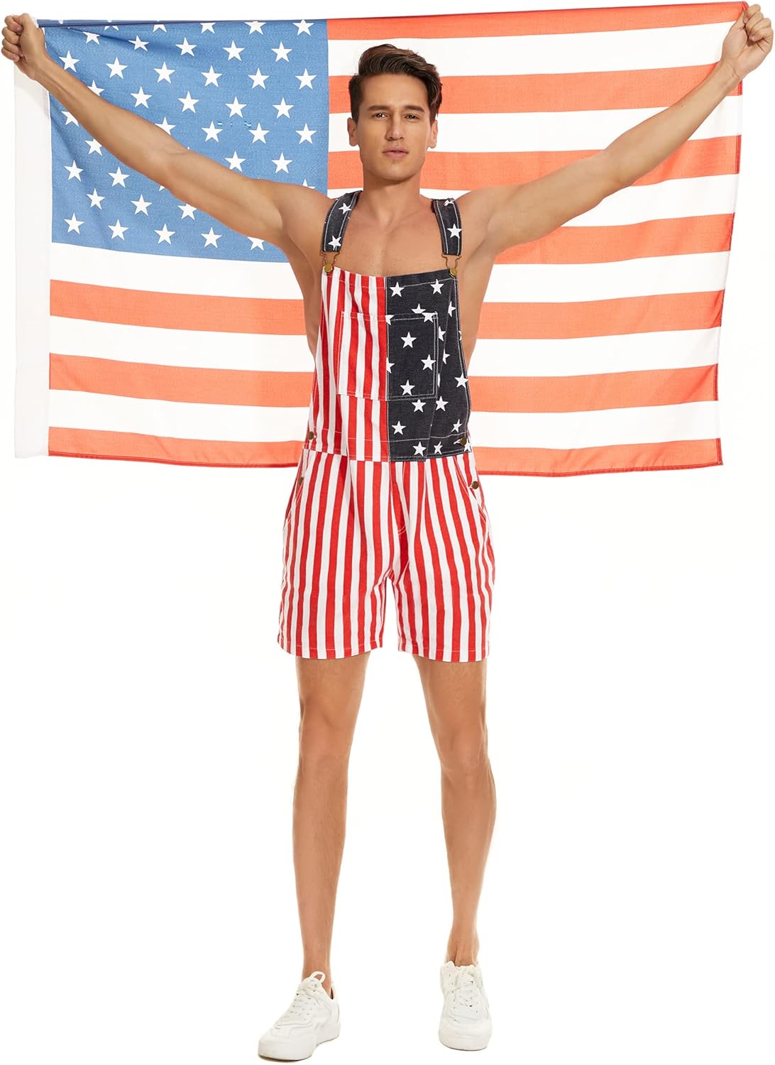 American Flag Bib Overalls for Men - Stylish and Comfortable