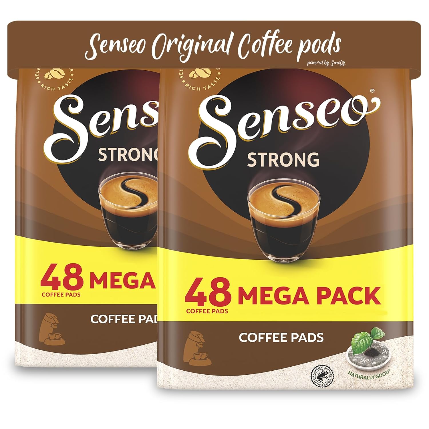 Senseo Strong Roast Coffee Pods for Bold Dark Roast Flavor