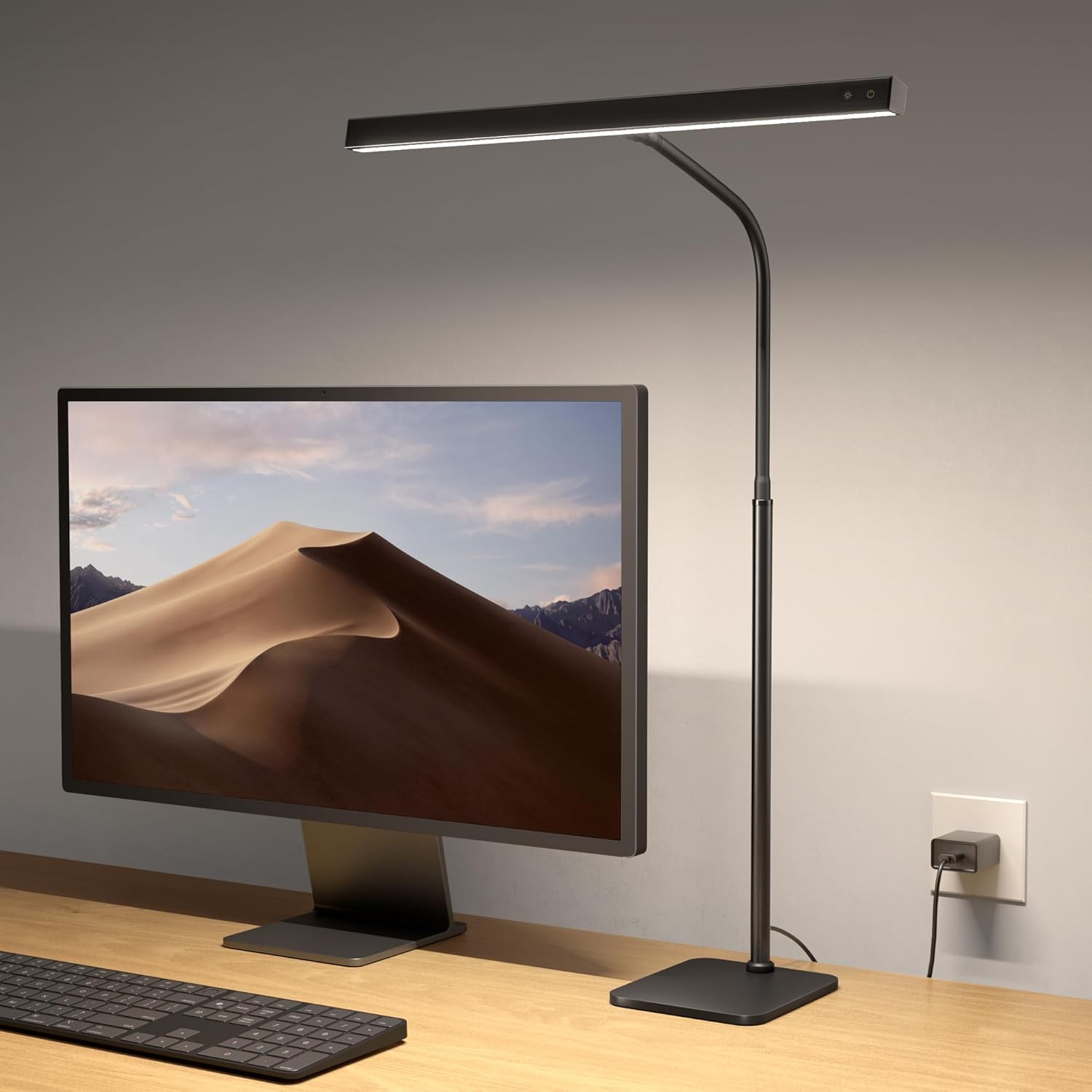 SUPERDANNY LED Desk Lamp for Eye-Caring Brightness and Control