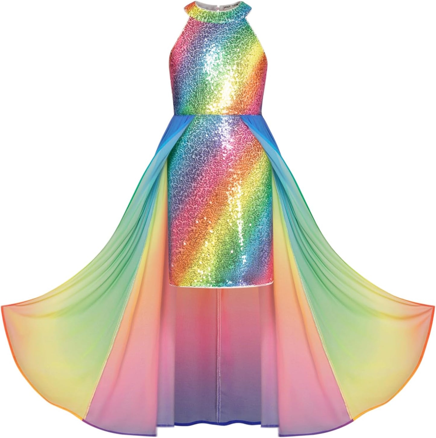 Girls Halter Neck Sequin Dress for Parties and Birthdays