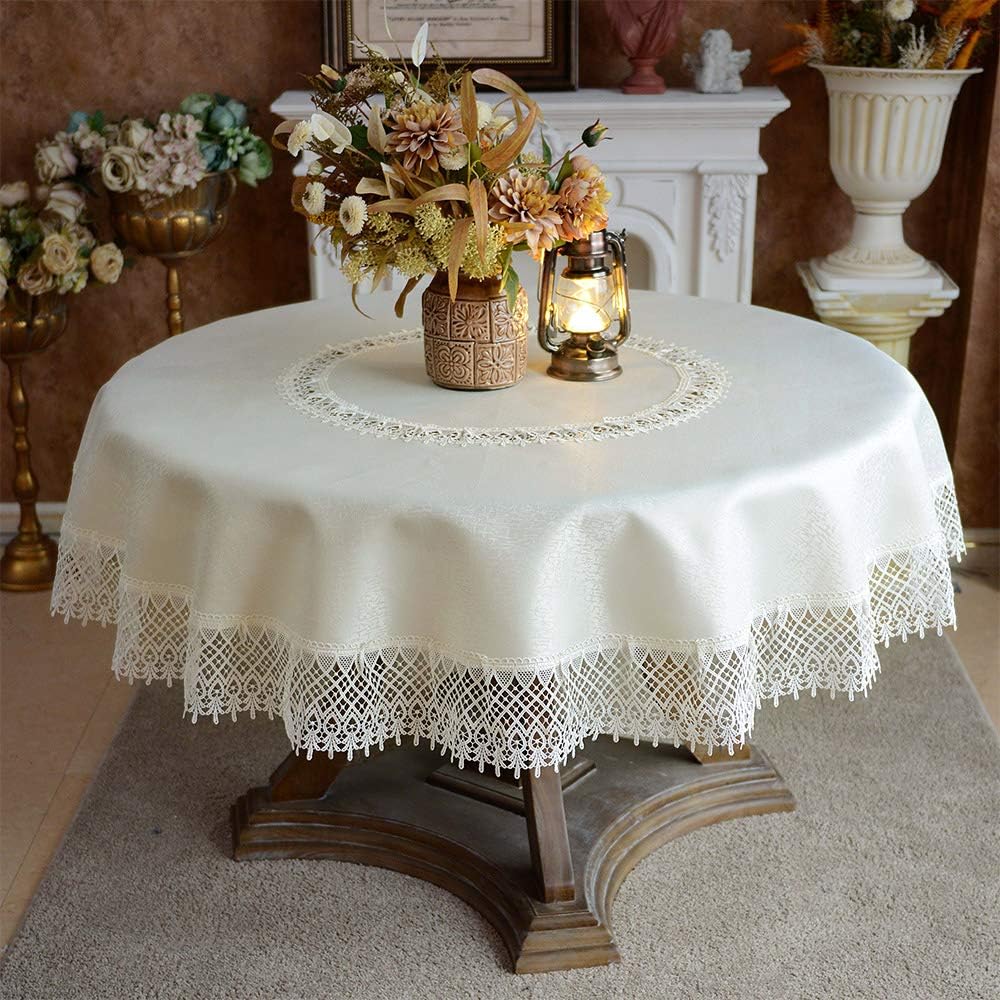 ARTABLE Round Tablecloth Lace Rustic Macrame for Home Decor