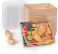 7x5 in Charcuterie Boxes with Clear Lids 80 Pack - Disposable Bakery