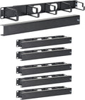 ICC 1U Ring Cable Manager Panel with Cover - 3in D-Rings (6-Pack)