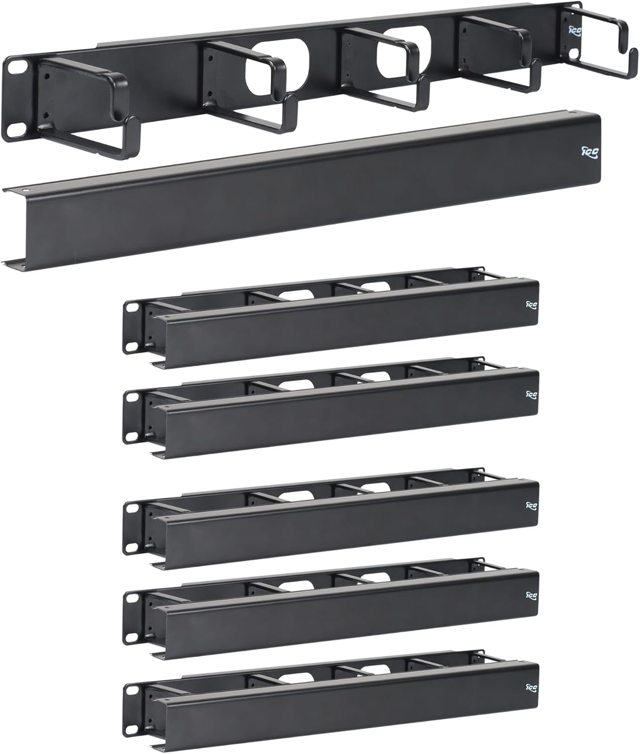 ICC 1U Ring Cable Manager Panel for Efficient Cable Management