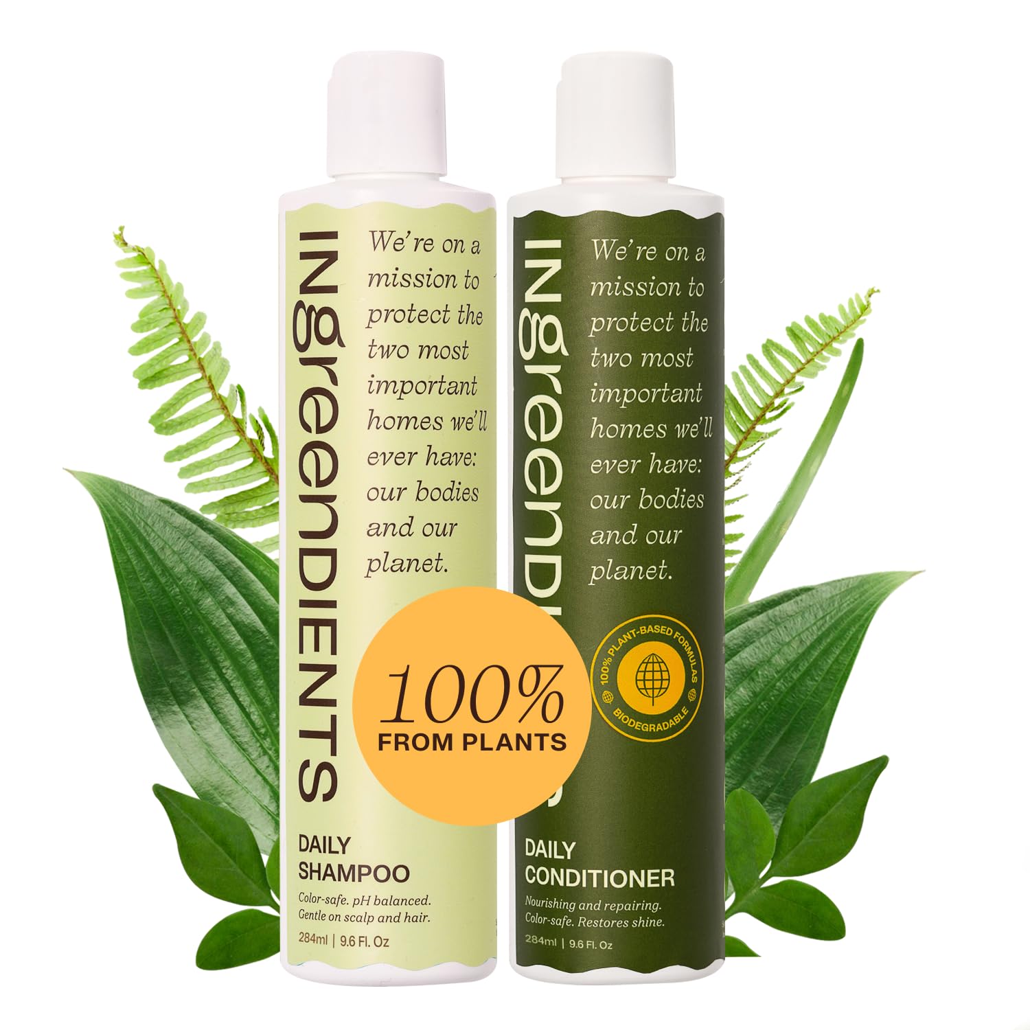 Organic Apple Cider Shampoo & Conditioner - Color Safe, Paraben-free
