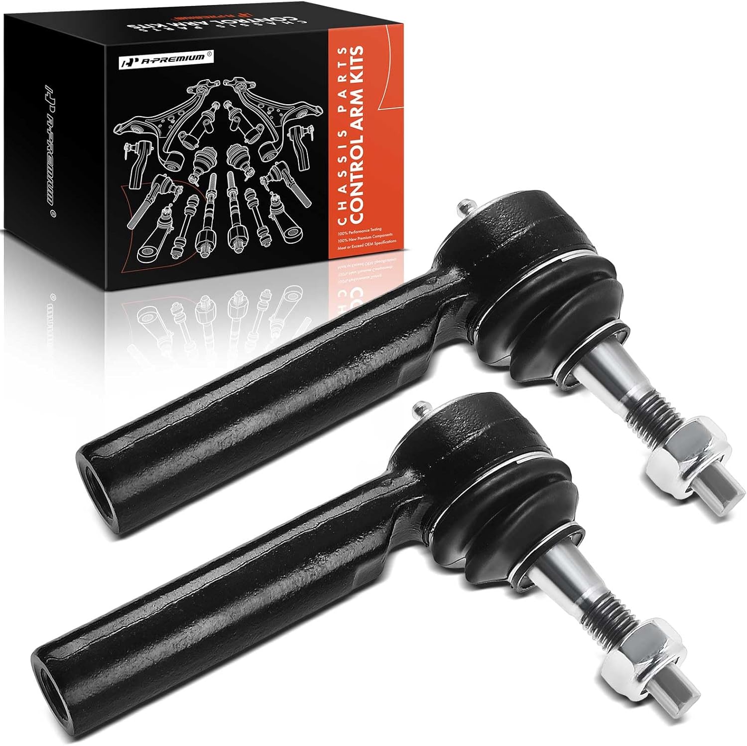 A-Premium 5.520 Inch Front Outer Tie Rod Ends for Chevy & GMC