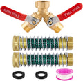 Garden Hose Splitter 2 Way Heavy Duty Brass Y Valve - High Flow