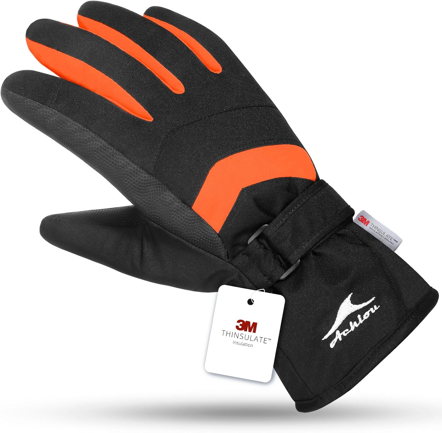 Achiou 3M Thinsulate Ski Gloves: Warm Waterproof Touchscreen