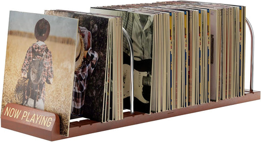 Now Playing Vinyl Record Stand for 150 LPs - Stylish Storage