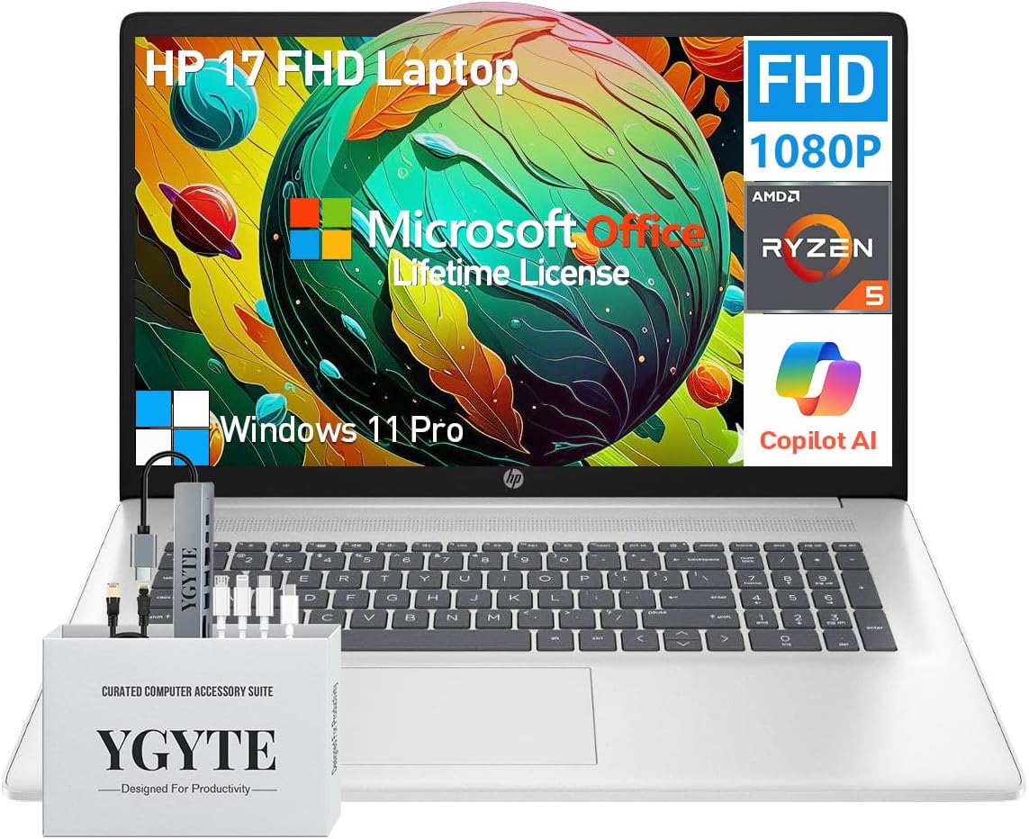 HP 2025 17.3 Inch Laptop with Ryzen 5 and 20GB RAM for Business
