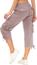 MoFiz Women's Cargo Capris Hiking Pants - Lightweight Quick Dry casual