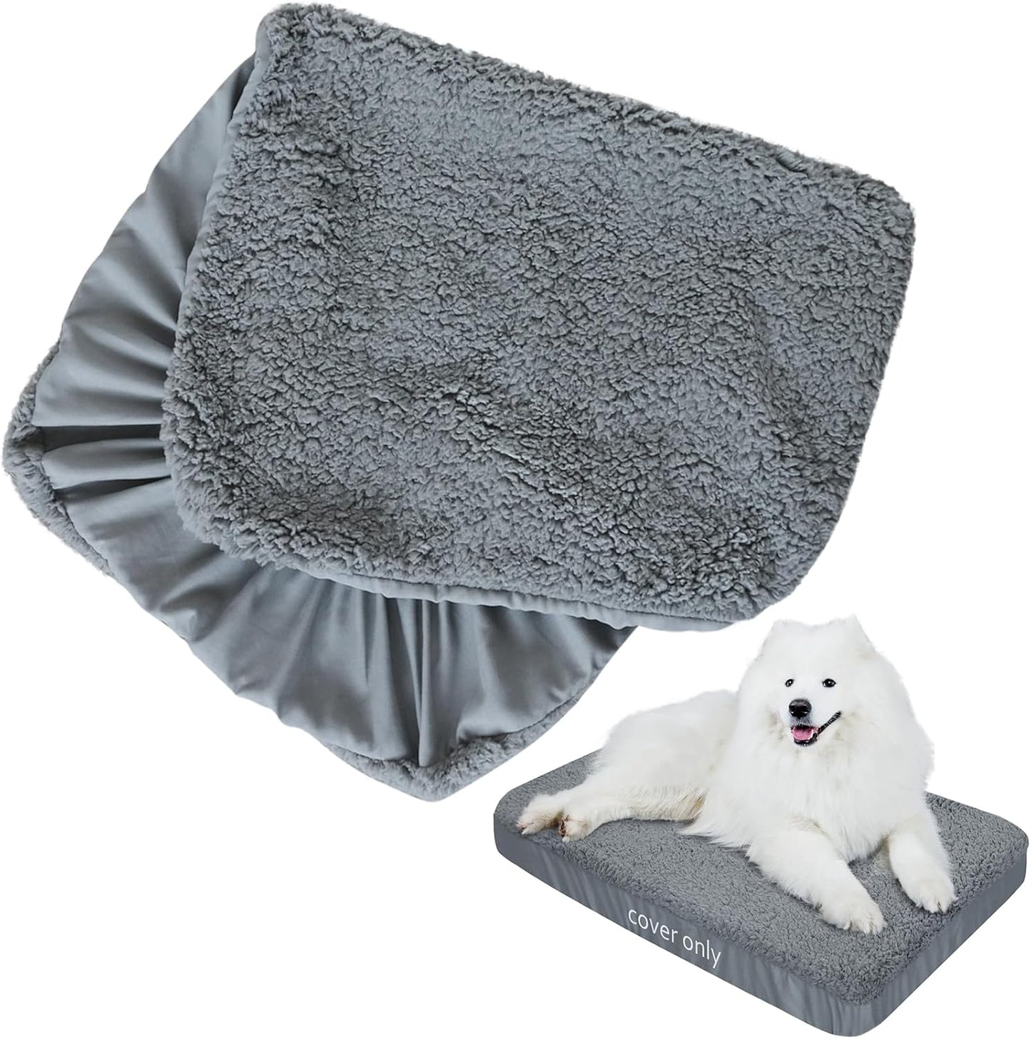 Soft Plush Dog Bed Covers Waterproof Replacement for Pets