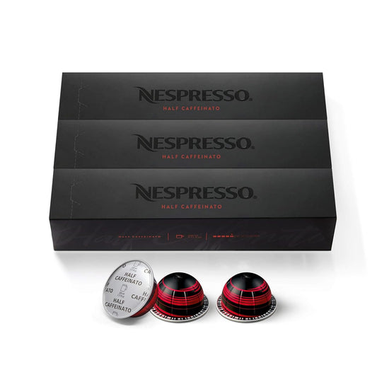 Nespresso Vertuo Half Caffeinato Pods - Energizing Mild Roast