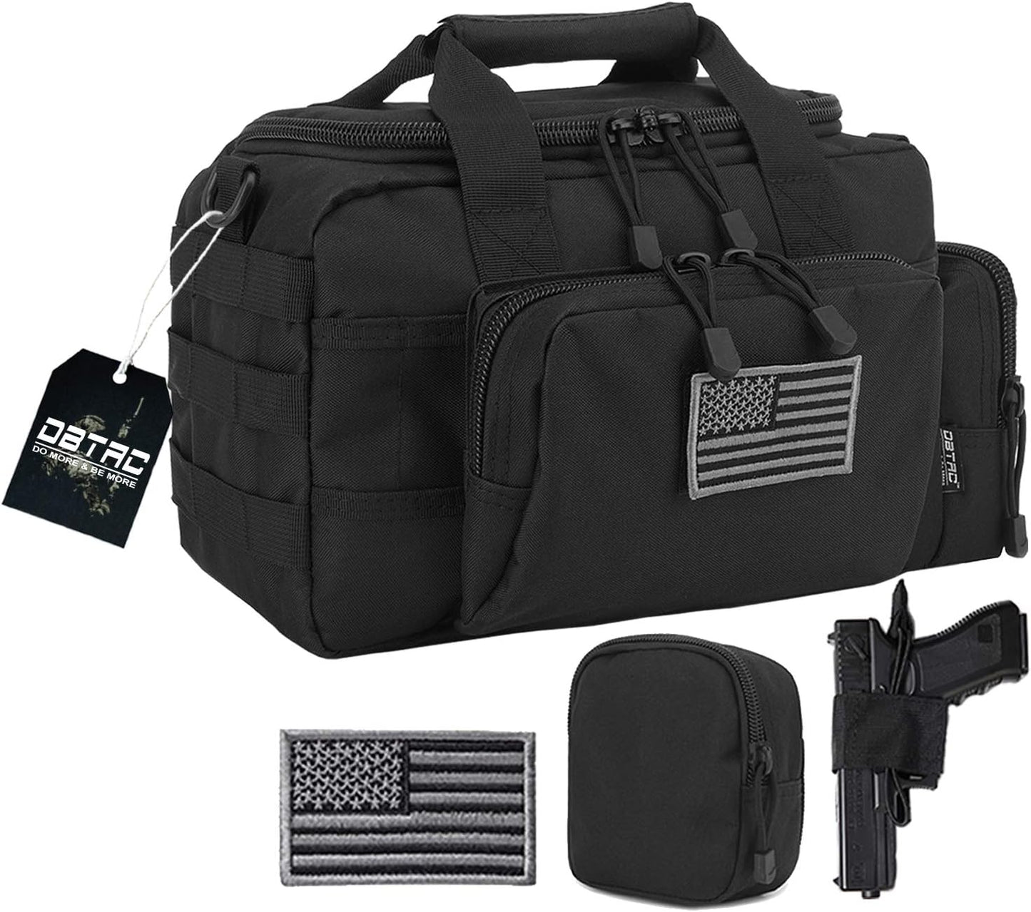 Tactical 2-Pistol Bag for Handguns with Lockable Zipper