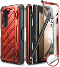 Galaxy Z Fold 5 Case with S Pen Holder Ruddy - Heavy Duty Protection