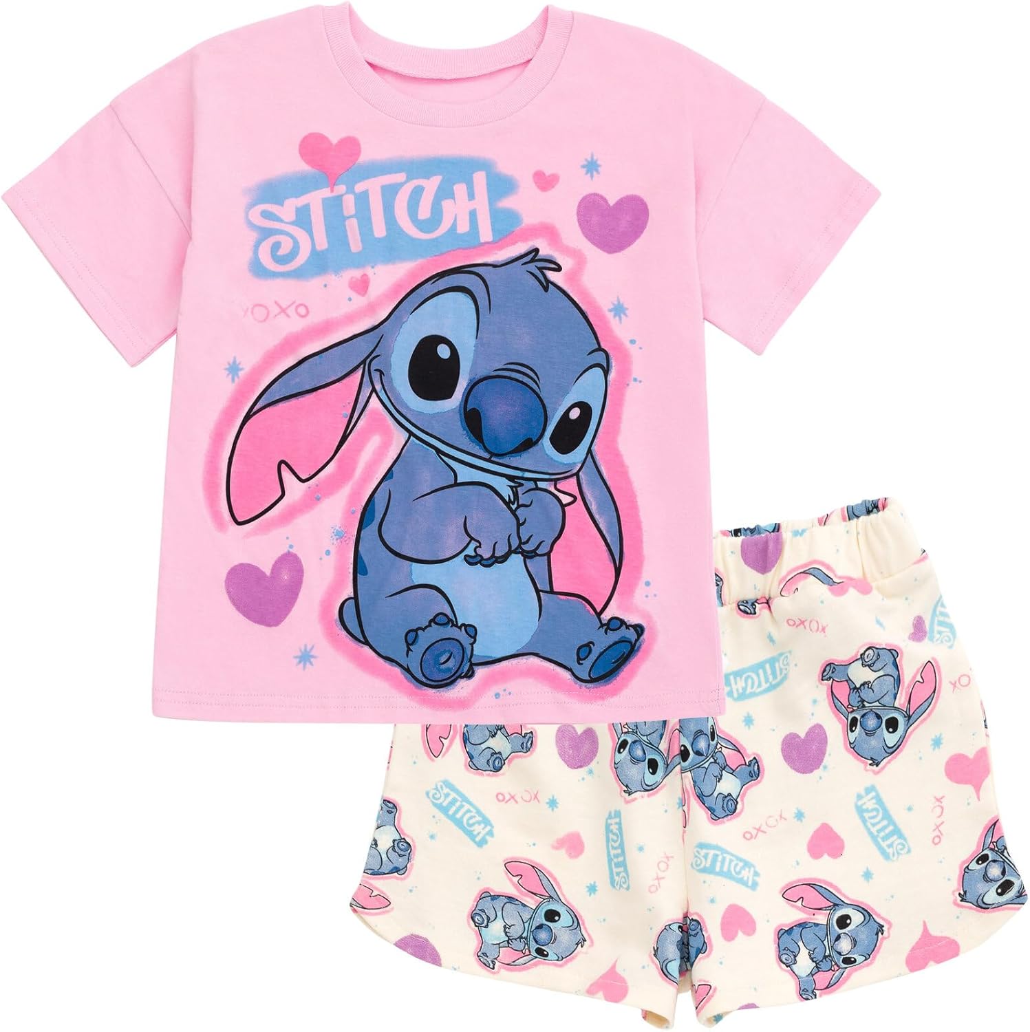 Disney T-Shirt and French Terry Shorts Outfit Set for Kids