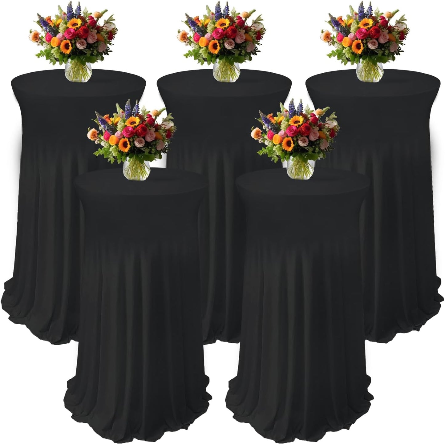 Upgraded Spandex Cocktail Table Cover Set - Perfect for Parties!