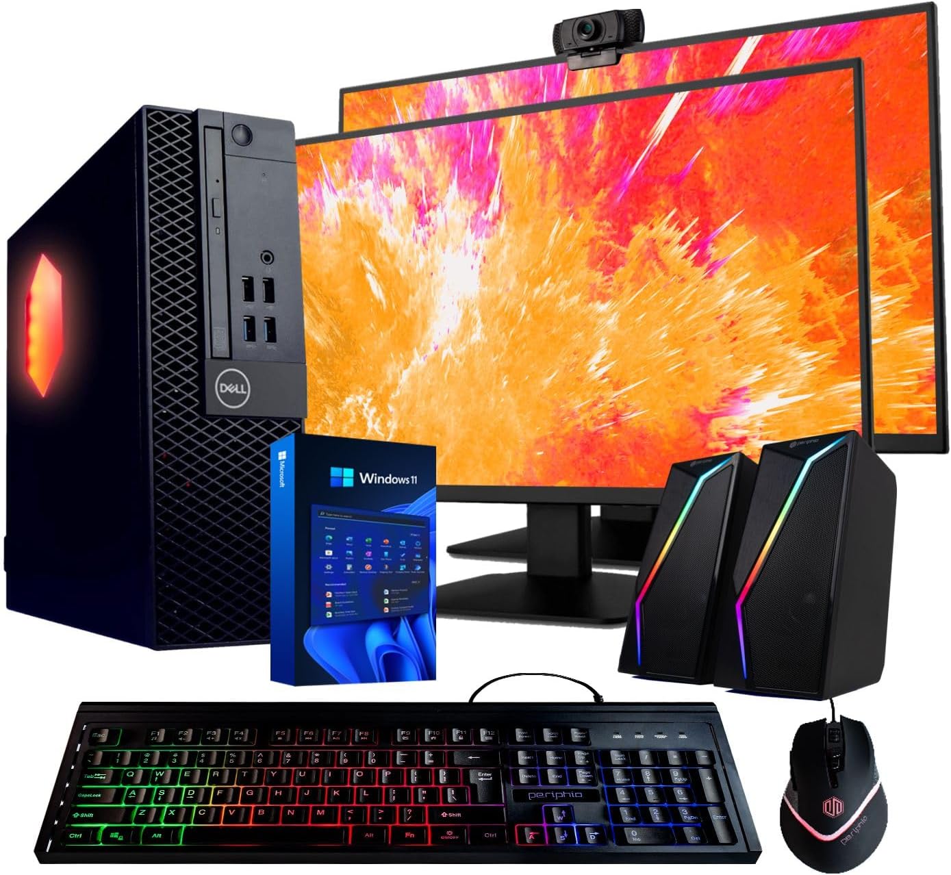 Dell Optiplex PC | Windows 11 Pro | Ultra Fast Intel i5 | 16GB RAM 1TB SSD | Dual 24 LCDs