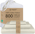 Threadmill Sheets for Twin Mattress - 800 Thread Count Sateen