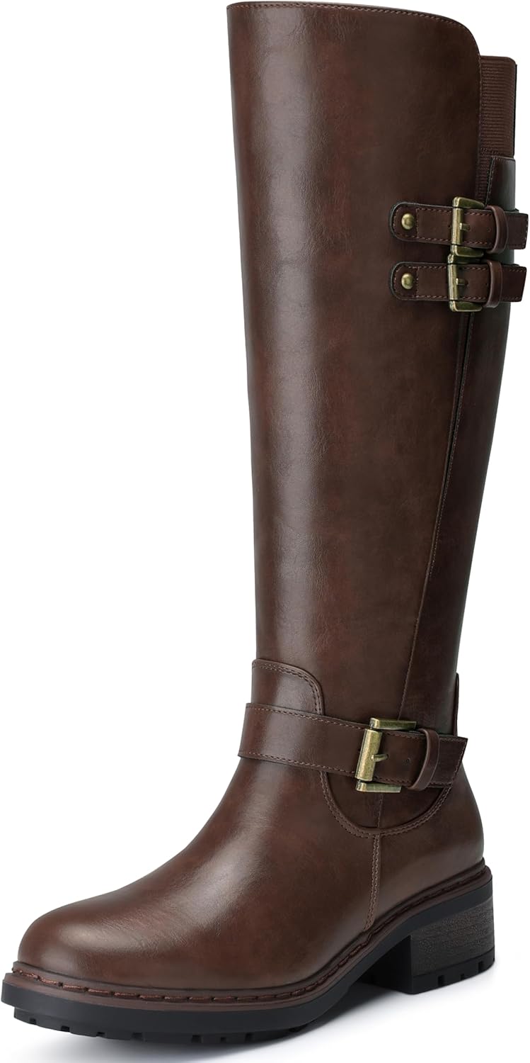 SHIBEVER Women's Knee High Boots: Stylish Round Toe Design