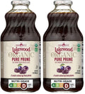 Lakewood Organic 100% Pure Prune Juice (32 FL OZ, Pack of 2)