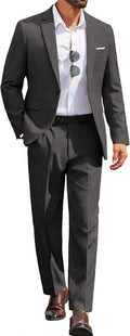 Men Suits Classic Fit 2 Piece Suit Set - Versatile Everyday Blazer is