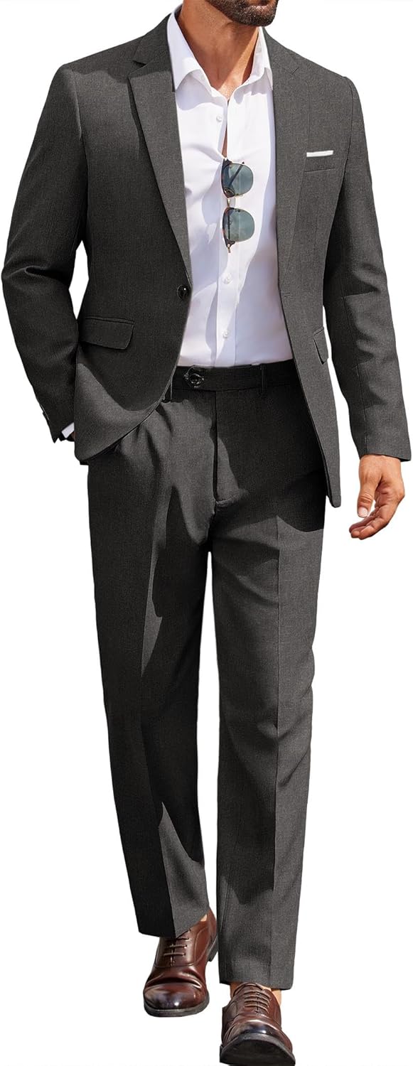 Classic Fit 2 Piece Suit Set for Men - Stylish and Versatile
